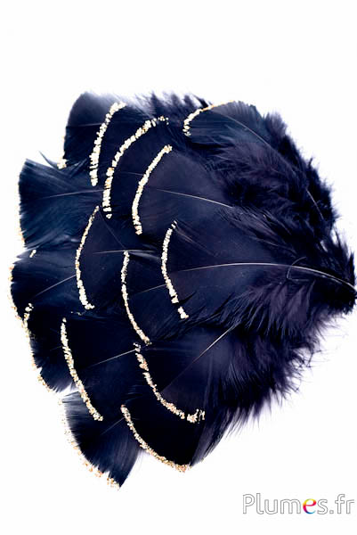 Kalkoen met glitter - 6-8 cm - zwart